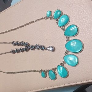 Necklace lot. Turquoise and blue color stones